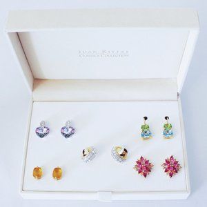 Joan Rivers "Look of Real" 5 Pair Earring Wardrobe